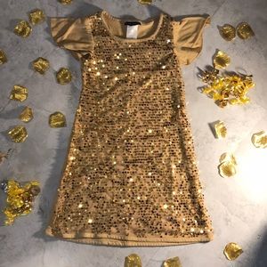 Girls Gold sequin long shirt!